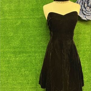 Susan Roselli For Vijack Vintage Black Velvet Choker Dress Fits Like A Medium
